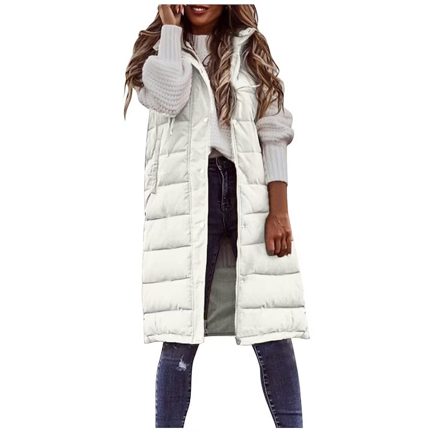 Women's Winter Jacket Vest Long Coat Regular Fit