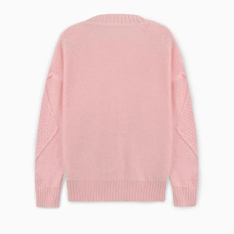 Solid Button Down Cable Knit Cardigan, Casual Long Sleeve Comfy Sweater