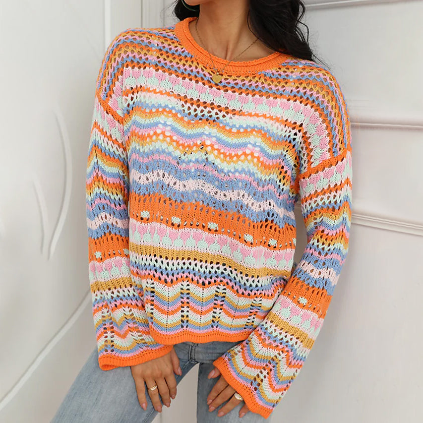 Women's Jumper Cable Knit Pullover Sweater Long Sleeve